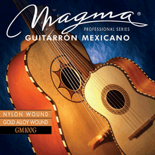 Load image into Gallery viewer, Magma GUITARRON MEXICANO Nylon Wound and White metal alloy wound 6 Strings Set (GM100A)
