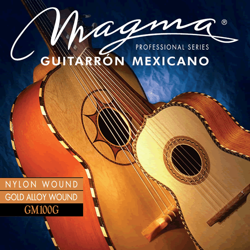 Magma GUITARRON MEXICANO Nylon Wound and White metal alloy wound 6 Strings Set (GM100A)
