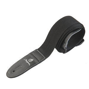 Magma Leathers  2" Soft-hand Polypropylene Guitar Strap with Leather Ends Black (07MP01.)