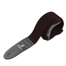 Load image into Gallery viewer, Magma Leathers  2&quot; Soft-hand Polypropylene Guitar Strap with Leather Ends Chocolate (07MP08.)
