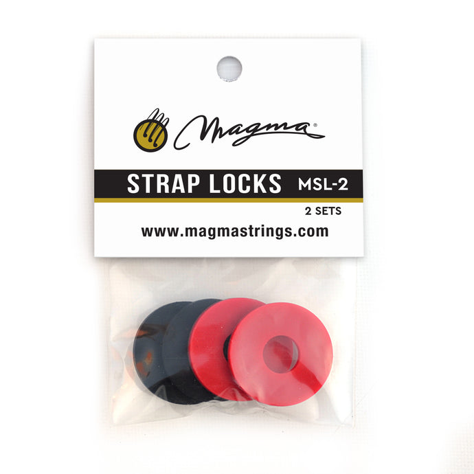 Magma Guitar Strap Blocks -  8 Pieces Pack (4 Red and 4 black) (MSL-2)