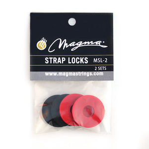 Magma Guitar Strap Blocks -  8 Pieces Pack (4 Red and 4 black) (MSL-2)