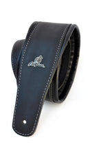 Load image into Gallery viewer, Magma Leathers 2.52&quot; Delux Argentinean padded Black Leather Guitar Strap (07MC01A.)
