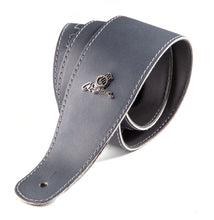 Load image into Gallery viewer, Magma Leathers 2.52&quot; Delux Argentinean Grey covered Leather Guitar Strap (07MC09.)
