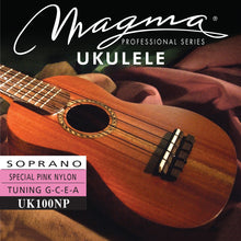 Load image into Gallery viewer, Set Strings MAGMA UKULELE Soprano Pink Nylon Hawaiian Tunning (UK100NP)

