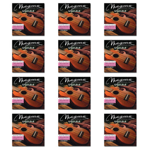 Set Strings MAGMA UKULELE Soprano Pink Nylon Hawaiian Tunning (UK100NP)