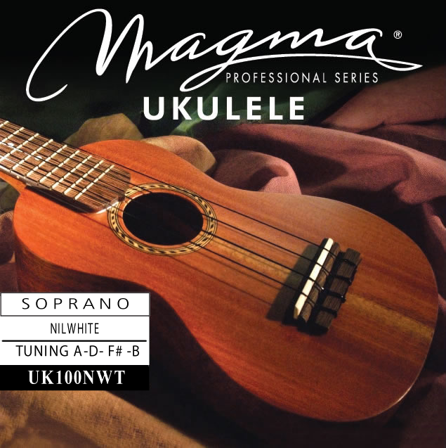 Set Strings MAGMA UKULELE Soprano Nylwhite Tradional Tunning (UK100NWT)