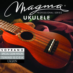 Set Strings MAGMA UKULELE Soprano Special Nylon Hawaiian Tunning (UK100N)