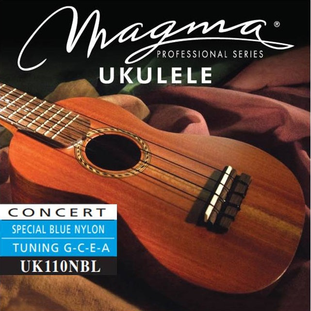 Set Strings MAGMA UKULELE Concert Blue Nylon Hawaiian Tunning (UK110NBL)
