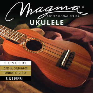 Set Strings MAGMA UKULELE Concert Gold Nylon Hawaiian Tunning (UK110NG)