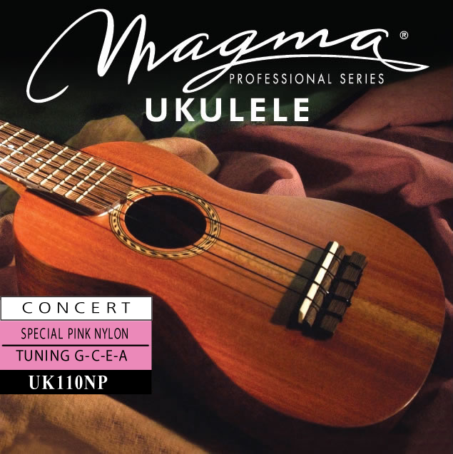 Set Strings MAGMA UKULELE Concert Pink Nylon Hawaiian Tunning (UK110NP)