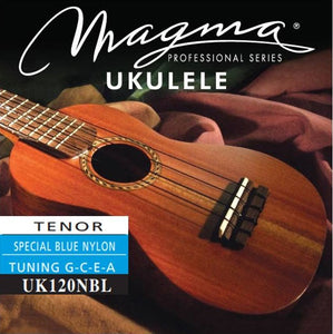 Set Strings MAGMA UKULELE Tenor Blue Nylon Hawaiian Tunning (UK120NBL)