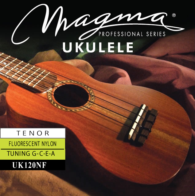 Set Strings MAGMA UKULELE Tenor Fluorecent Nylon Hawaiian Tunning (UK120NF)