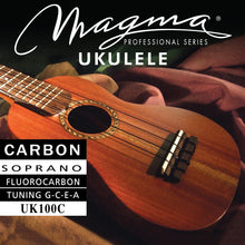 Load image into Gallery viewer, Set Strings MAGMA UKULELE Soprano CARBON Hawaiian Tunning (UK100C)
