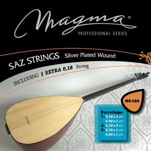 Magma SAZ 7 Strings Silver Plated Wound Set (MS-18A)
